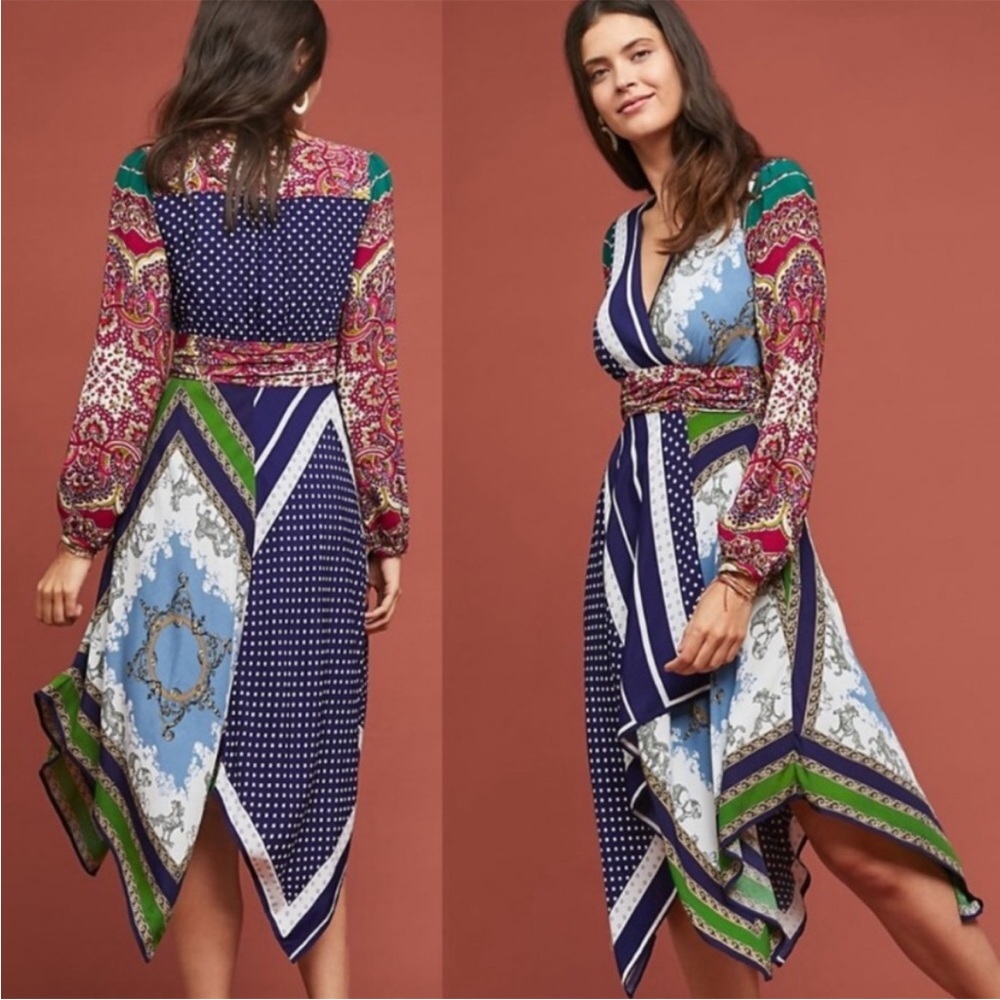 Moulinette Souers Anthropologie Istanbul Scarf Style Dress - Size 6